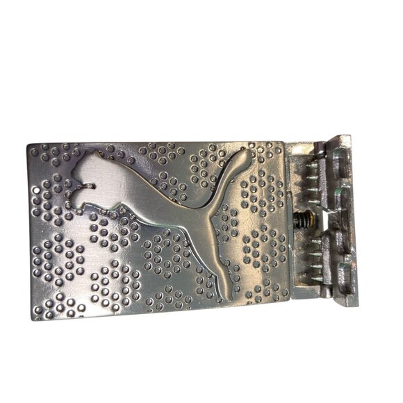 Puma Silver Metal Belt Buckle With Logo Design versatile athletic casual wear - Picture 2 of 12